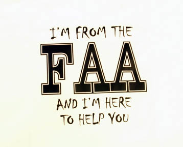 T-SHIRT, I'M FROM THE FAA...