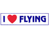 I Love Flying Bumper Sticker
